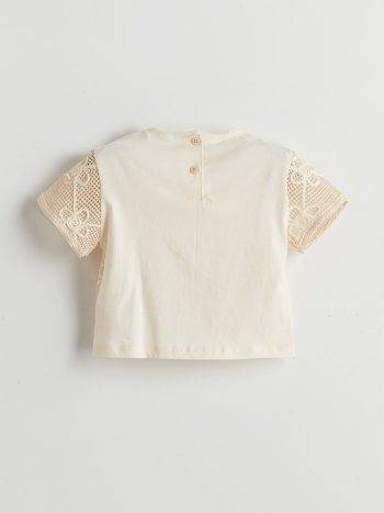 Girls' Crew Neck Slogan Printed T-Shirt