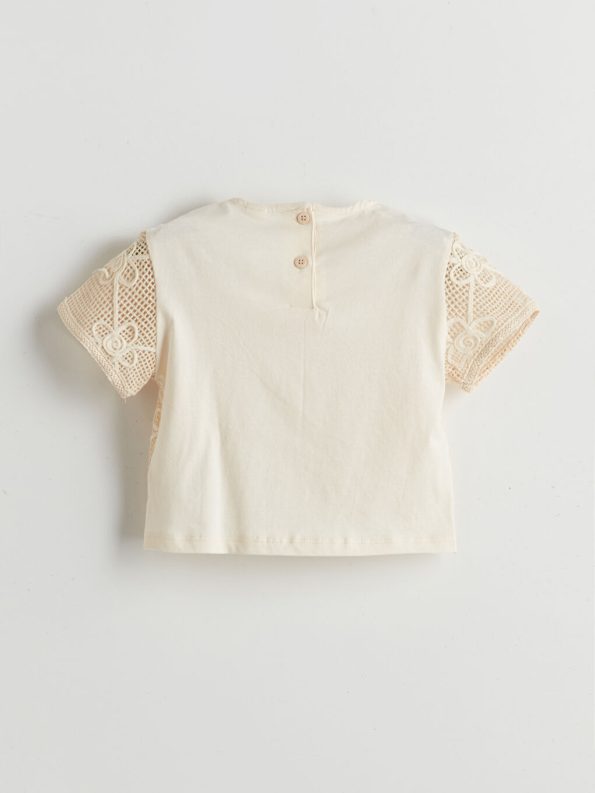 Girls' Crew Neck Slogan Printed T-Shirt