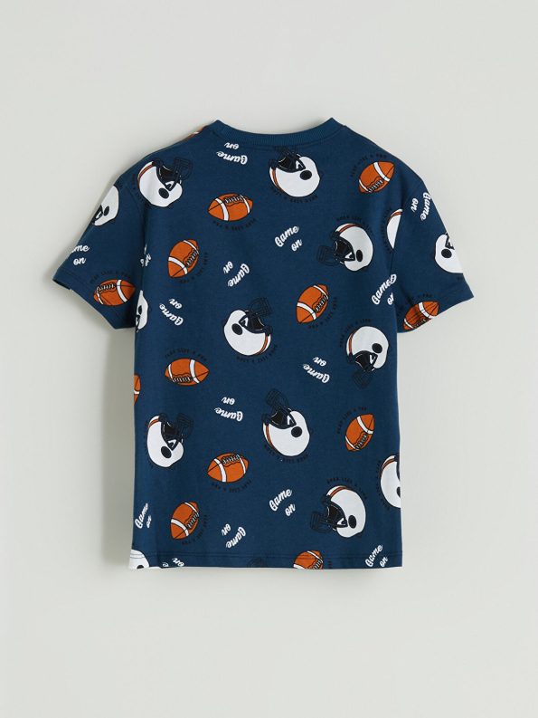 LCW Kids Indigo Printed Boys T-Shirt