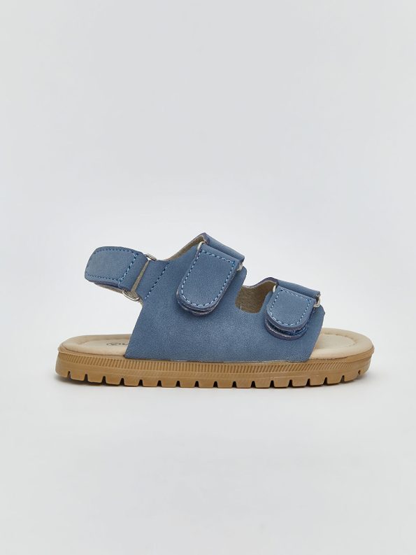 LCW STEPS Blue Double Strap Velcro Baby Sandals