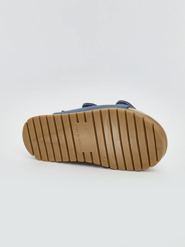 LCW STEPS Blue Double Strap Velcro Baby Sandals