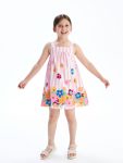 LCW Kids Pink Floral Girls' Cotton Blend Dress