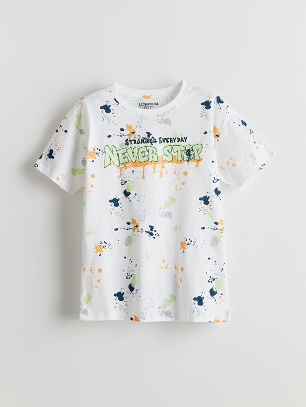 Boys' Crew Neck Beşiktaş Printed Tank Top and Shorts