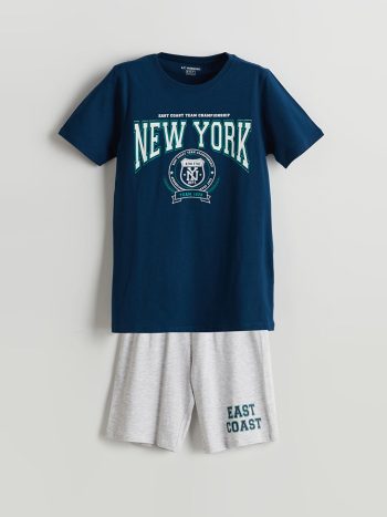 Boys' Real Madrid Printed Crew Neck T-Shirt and Shorts
