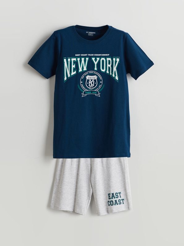 Boys' Real Madrid Printed Crew Neck T-Shirt and Shorts