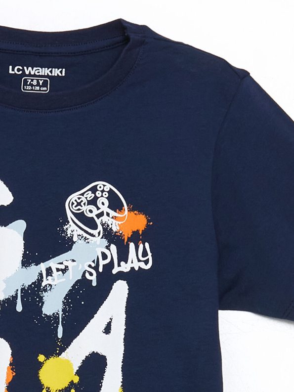 Boys' Minecraft Print Crew Neck T-Shirt