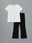 Girls' Bicycle Neck T-Shirt and Leggings Set
