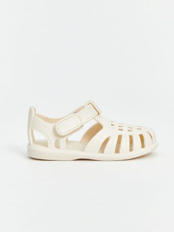LCW STEPS Beige Velcro Baby Girl Beach Sandals