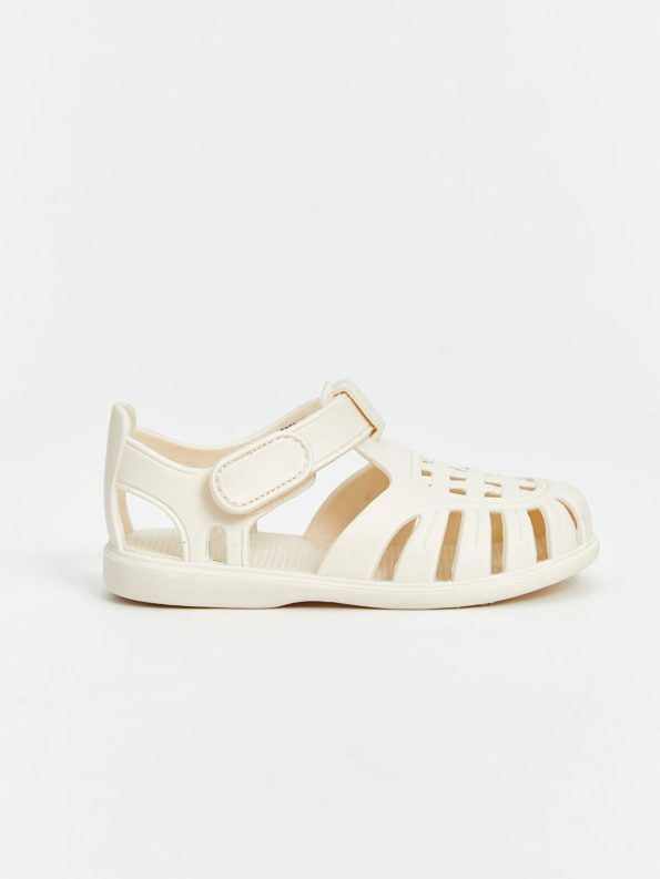 LCW STEPS Beige Velcro Baby Girl Beach Sandals