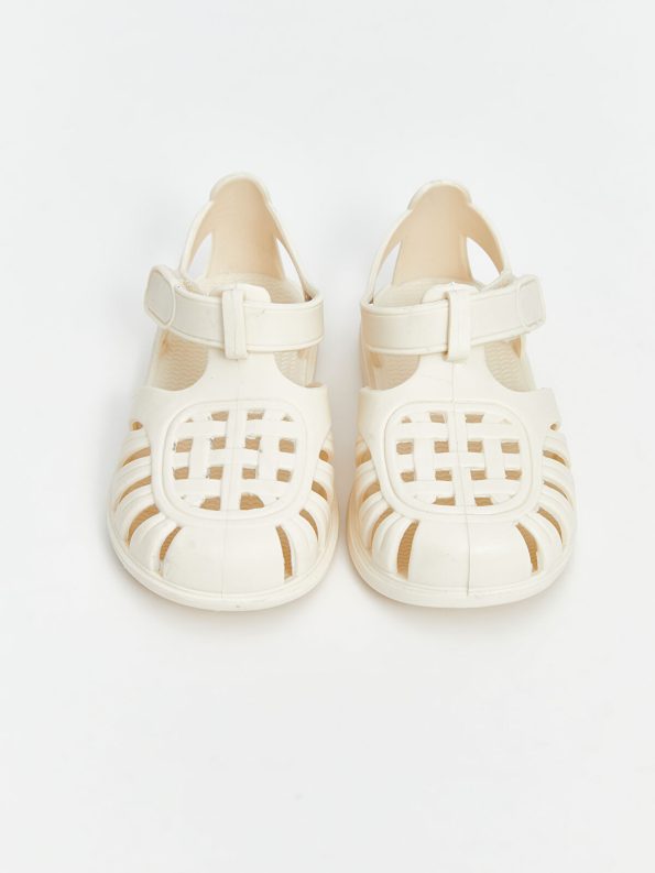 LCW STEPS Beige Velcro Baby Girl Beach Sandals