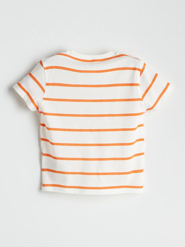LCW Kids Cream Printed Boys' T-Shirt and Shorts Set