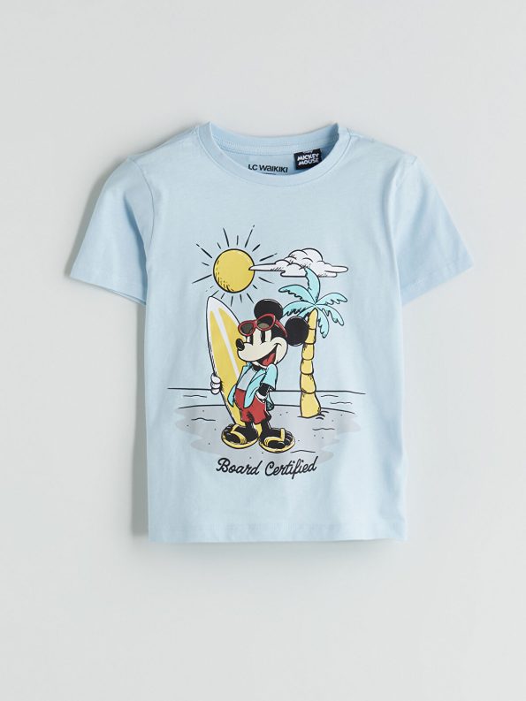 LCW Kids Blue Mickey Mouse Printed Boys' Pajama Set