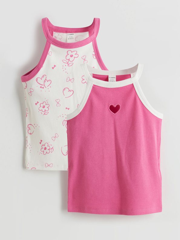 LCW Kids Fuchsia Halter Neck Girls' Tank Top Set