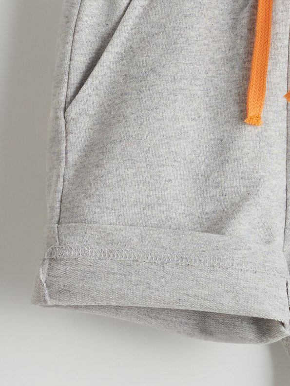 LCW ECO Gray Elastic Waist Printed Baby Boy Shorts