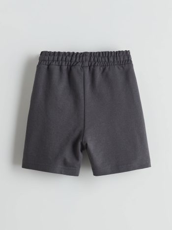 LCW ECO Gray Elastic Waist Printed Baby Boy Shorts