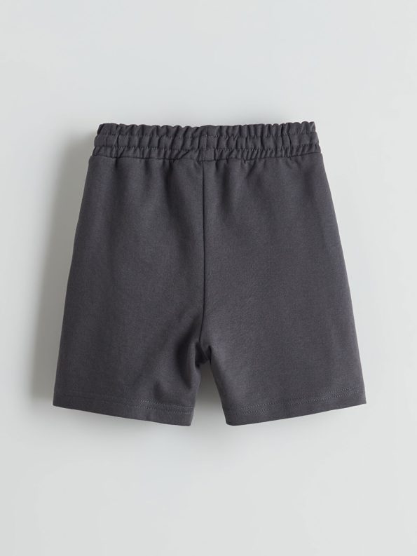 LCW ECO Gray Elastic Waist Printed Baby Boy Shorts