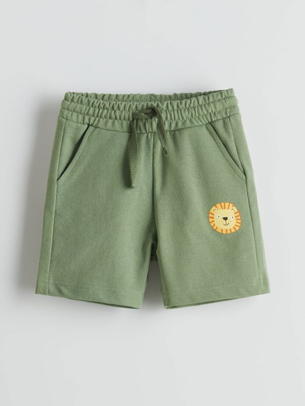 LCW ECO Green Elastic Waist Printed Boys Shorts