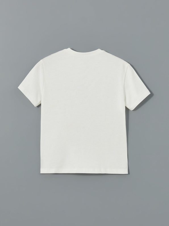 LCW Kids Cream Printed Short Sleeve Boys' Outfit Set