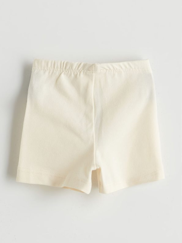 LCW Baby Pink Elastic Waistband Shorts for Girls - Set of 2