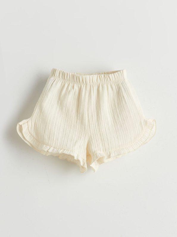 LCW Baby Pink Elastic Waist Basic Girls' Shorts 2-Pack
