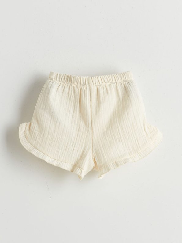 LCW Baby Pink Elastic Waist Basic Girls' Shorts 2-Pack