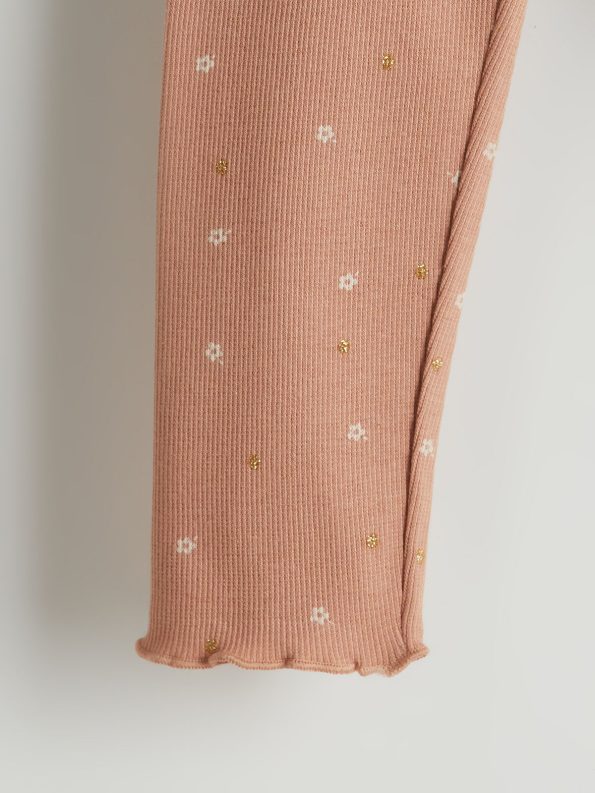 LCW Kids Brown Floral Print Girls' Leggings