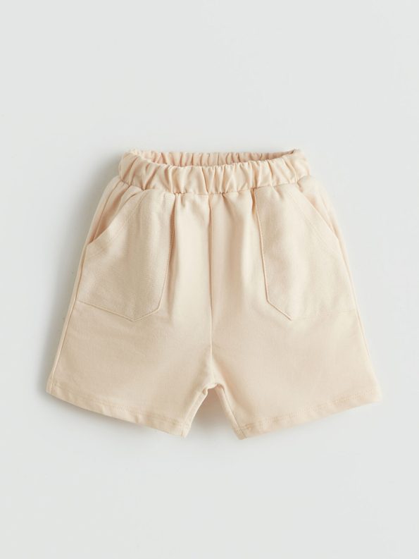 LCW Baby Beige Elastic Waist Basic Baby Boy Shorts Set of 3