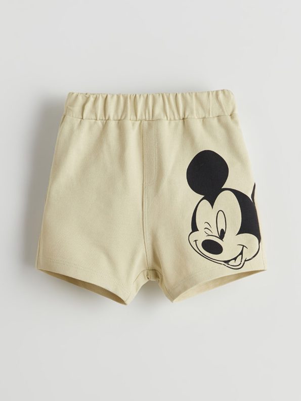LCW Baby Green Mickey Mouse Printed Boys' Shorts Set