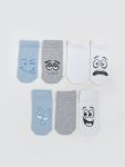 Pikachu Patterned Boys' Ankle Socks Set of 5