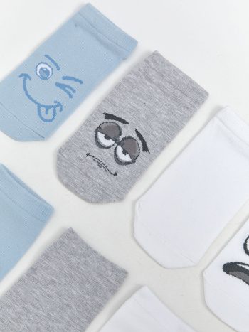 Pikachu Patterned Boys' Ankle Socks Set of 5
