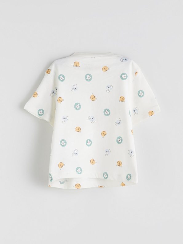 LCW Baby Yellow Short Sleeve Cotton T-Shirt Set for Boys
