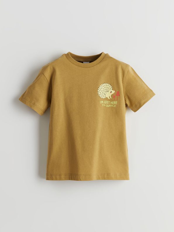 LCW ECO Haki Printed Short Sleeve Baby T-Shirt