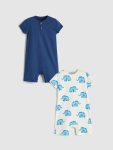 Cute Bear Print Crew Neck Baby Boys' Romper