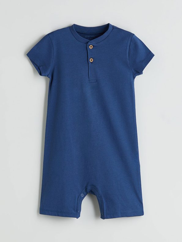 Cute Bear Print Crew Neck Baby Boys' Romper