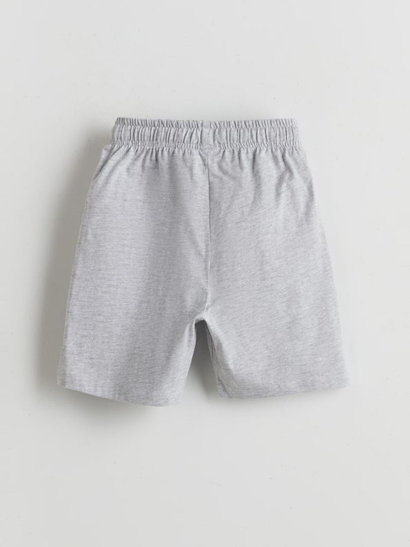 LCW Kids Dark Gray Elastic Waist Boys' Shorts - Set of 2