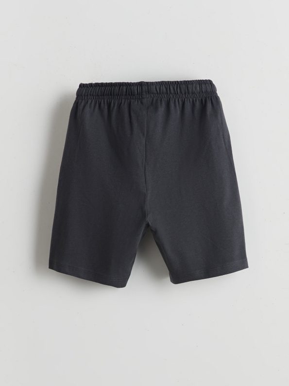 LCW Kids Dark Gray Elastic Waist Boys' Shorts - Set of 2