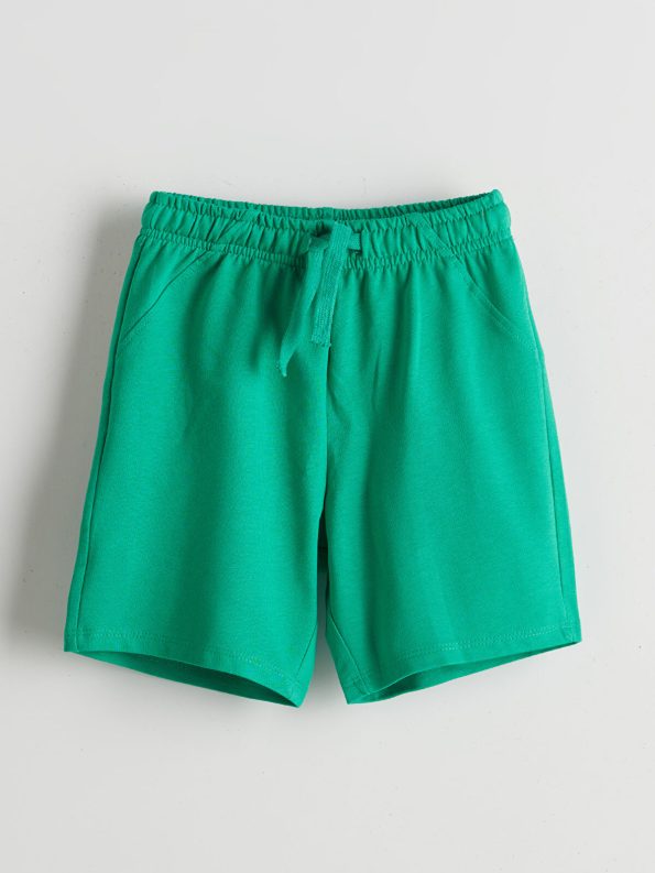 LCW Kids Beige Elastic Waist Boys' Shorts Set