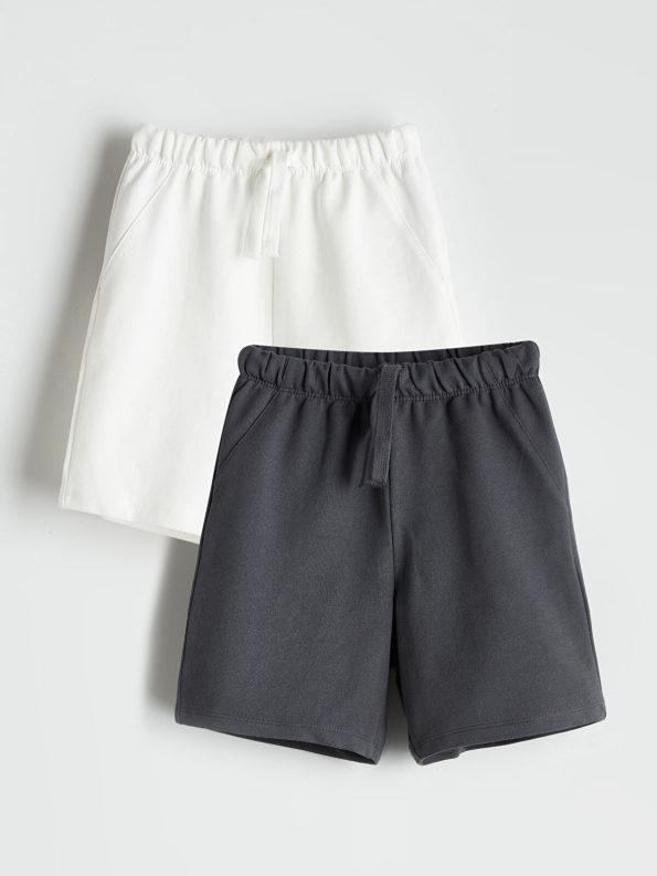 LCW Kids Ivory Elastic Waist Boys' Shorts Set