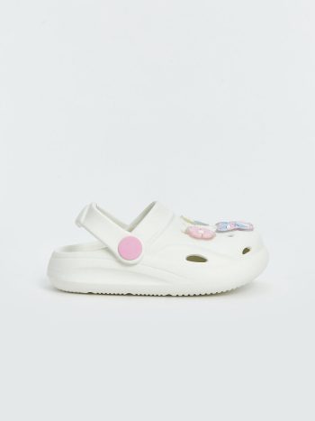 LCW STEPS White Printed Baby Girl Beach Sandals
