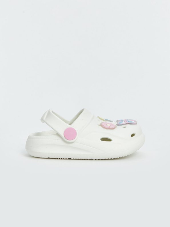 LCW STEPS White Printed Baby Girl Beach Sandals