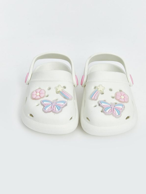 LCW STEPS White Printed Baby Girl Beach Sandals