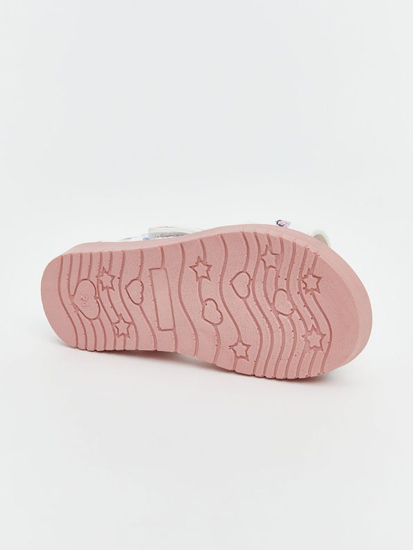 White Leather-Look Baby Girl Sandals
