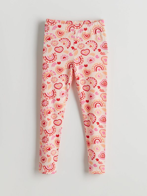 LCW ECO Coral Waistband Printed Girls' Leggings Set