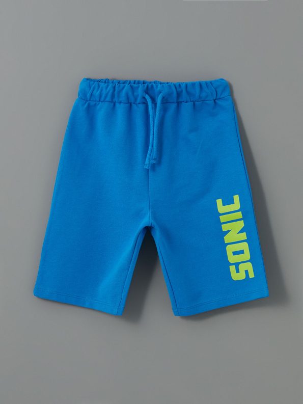 LCW Kids White Sonic Print Boys T-Shirt and Shorts Set