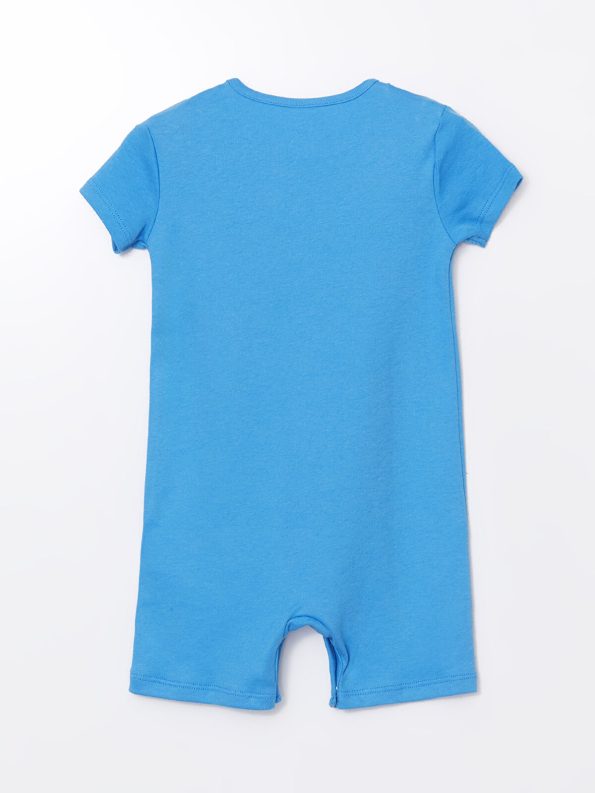 LCW ECO Blue Cotton Baby Boy Romper