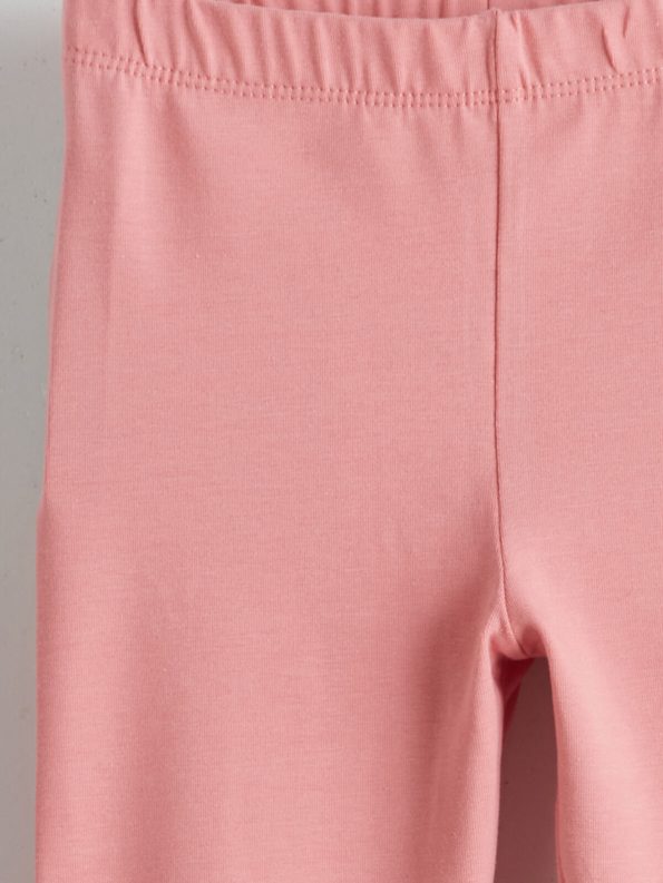 LCW Kids Pink Elastic Waist Basic Leggings for Girls
