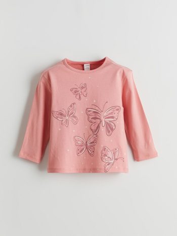 Girls' T-Shirt with Ribbon Detail