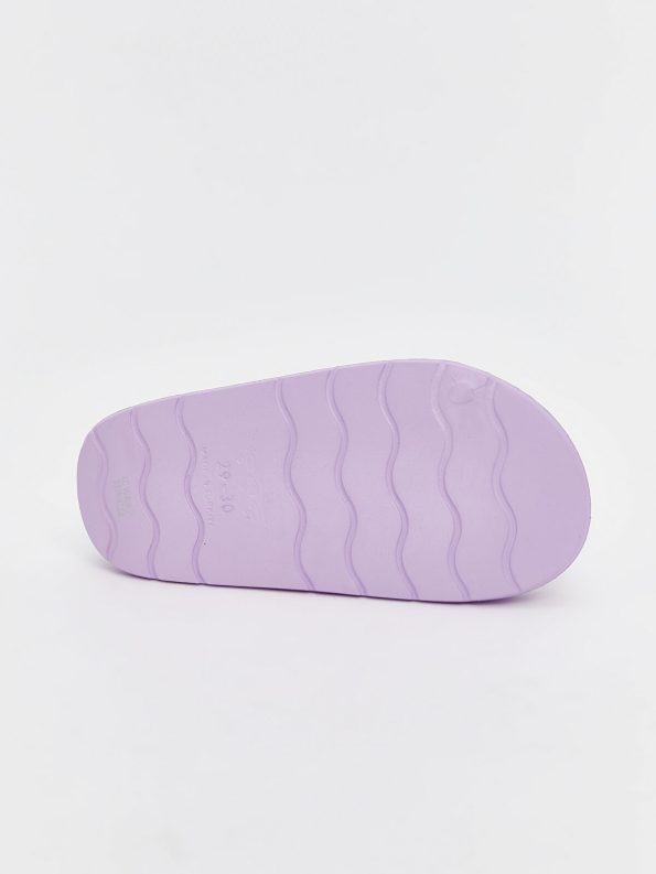 LCW STEPS Purple Heart Print Girls' Slippers