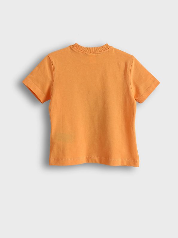 LCW Kids Orange Printed Boys' T-Shirt Set