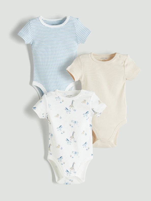 Boys' Short Sleeve Crew Neck Romper Set